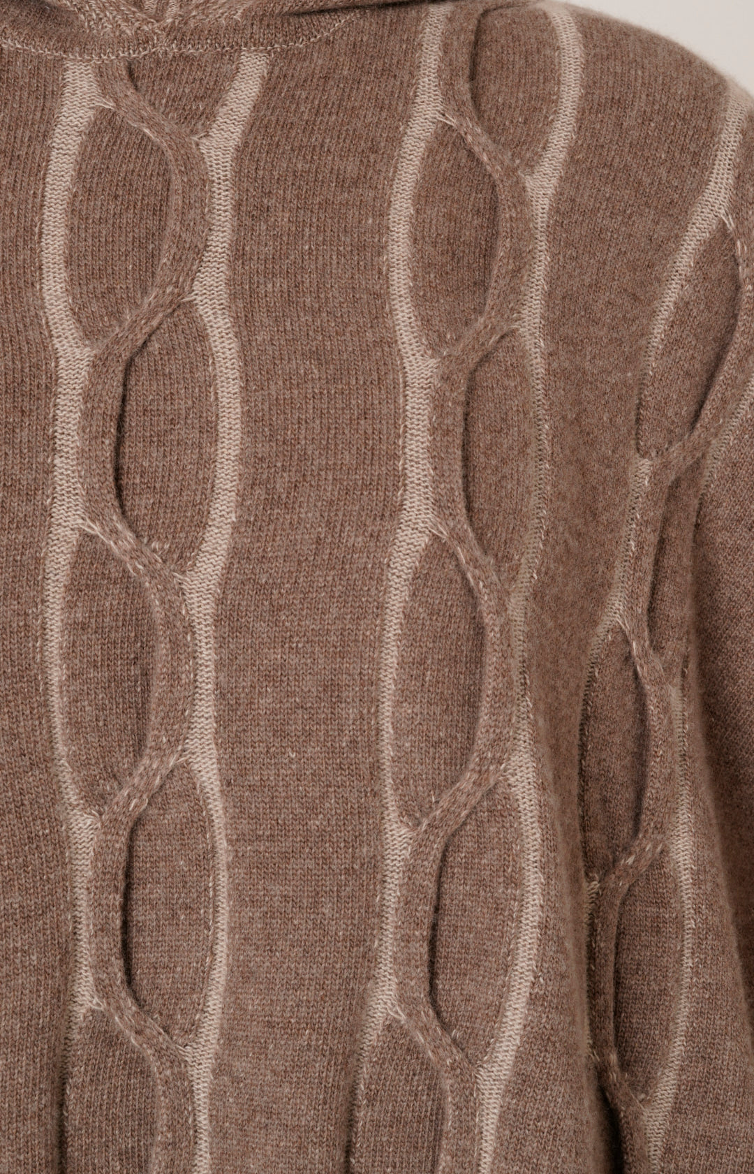 Mantella in lana e cashmere con cappuccio