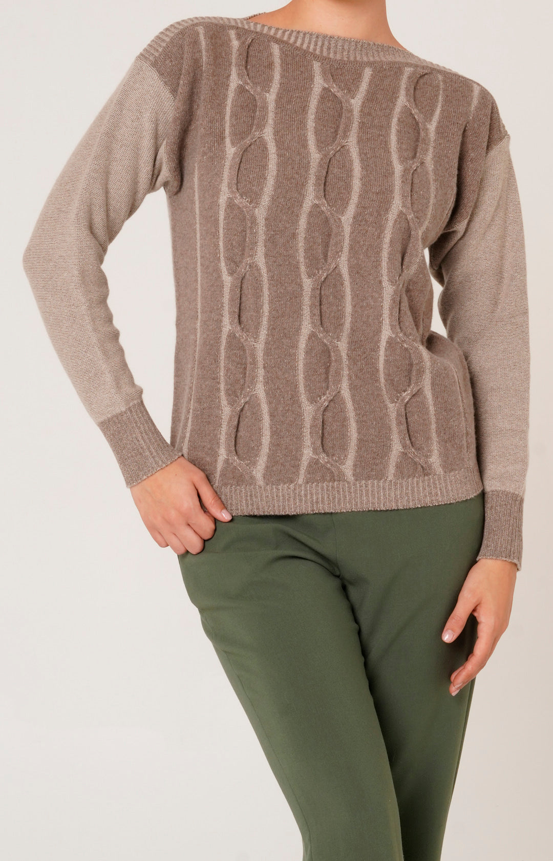 Girocollo in lana e cashmere