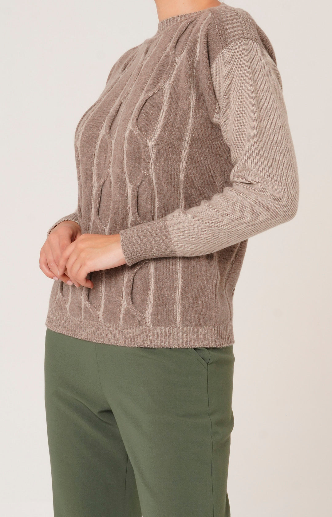 Girocollo in lana e cashmere