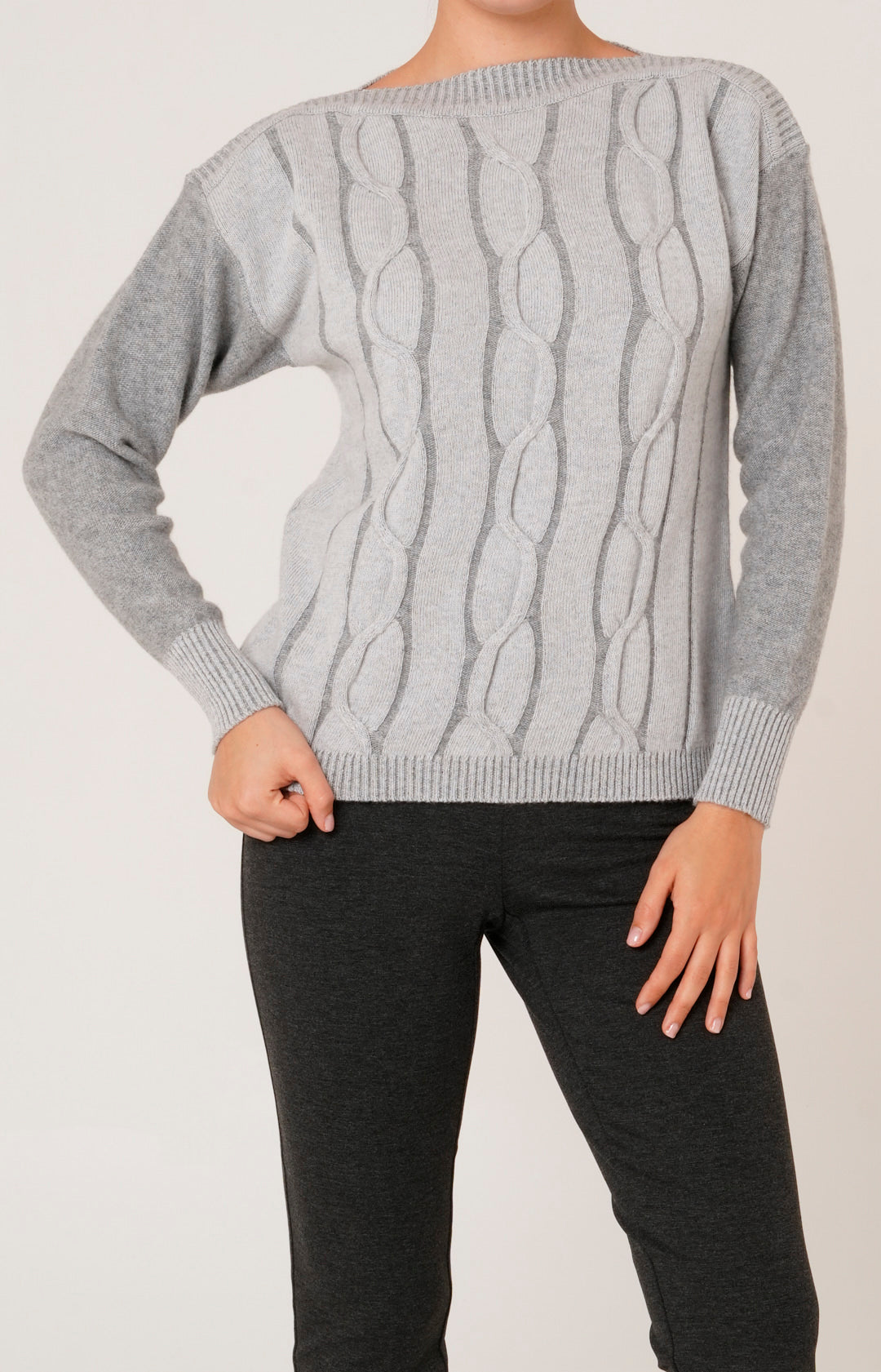 Girocollo in lana e cashmere