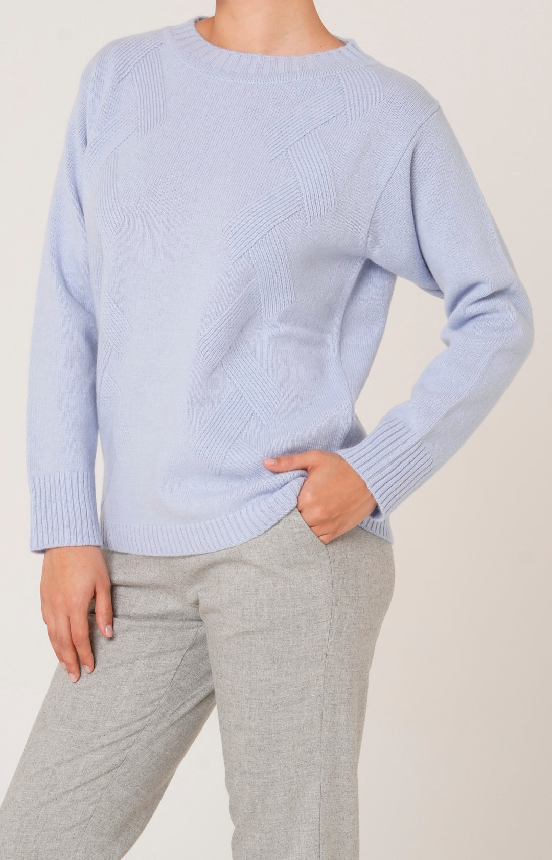 Girocollo in lana e cashmere