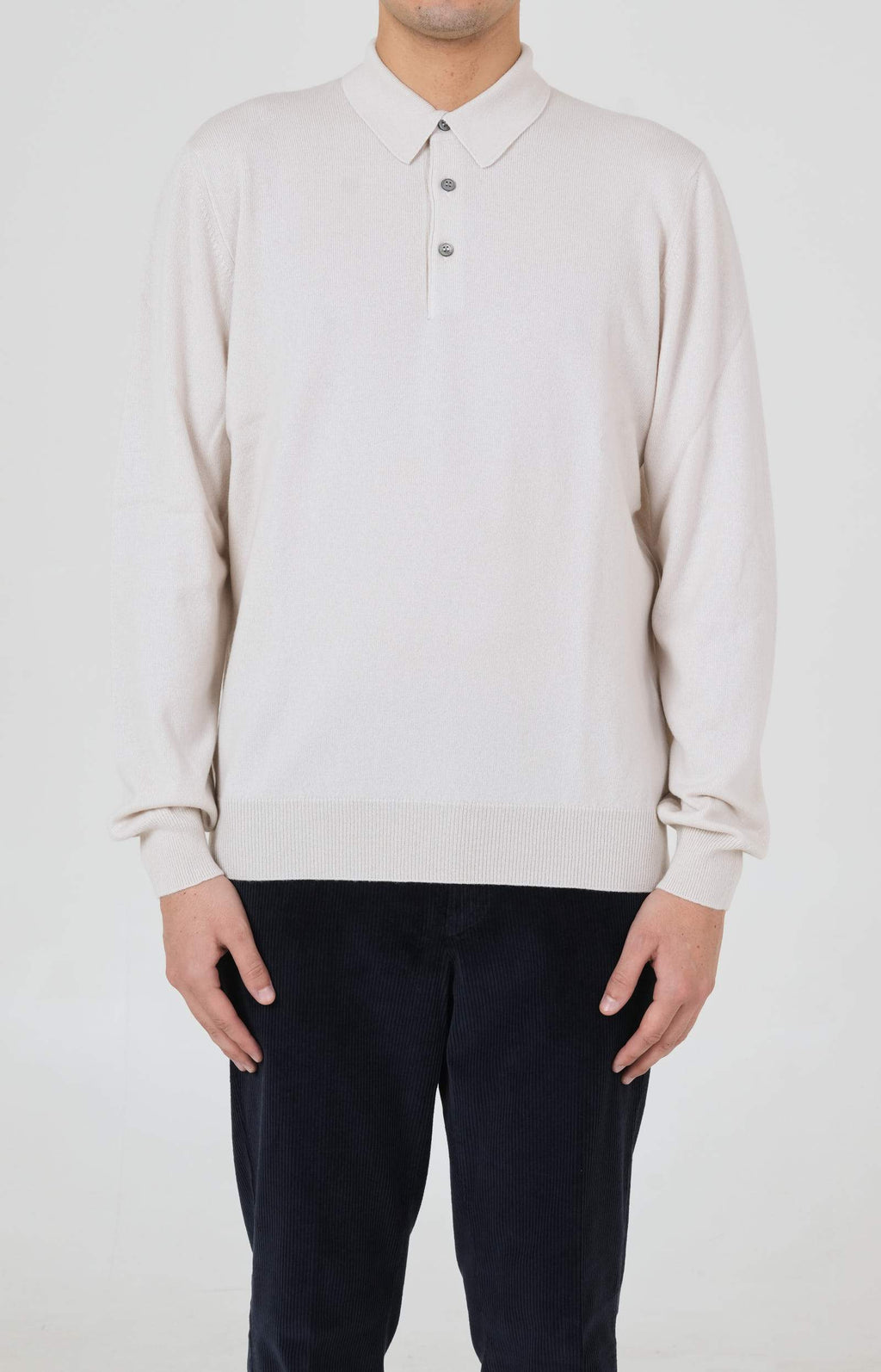 Wool and cashmere polo shirt