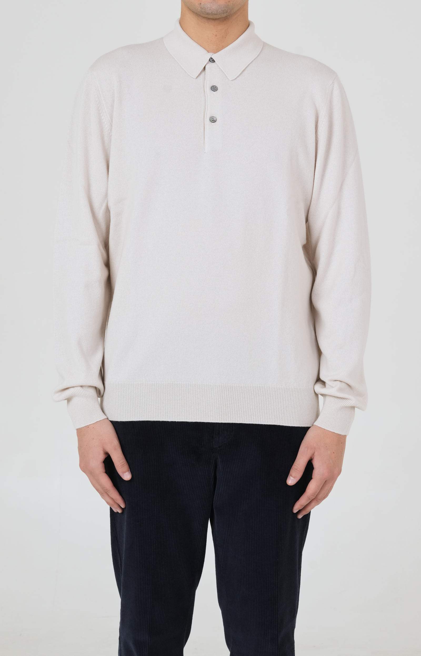 Wool and cashmere polo shirt