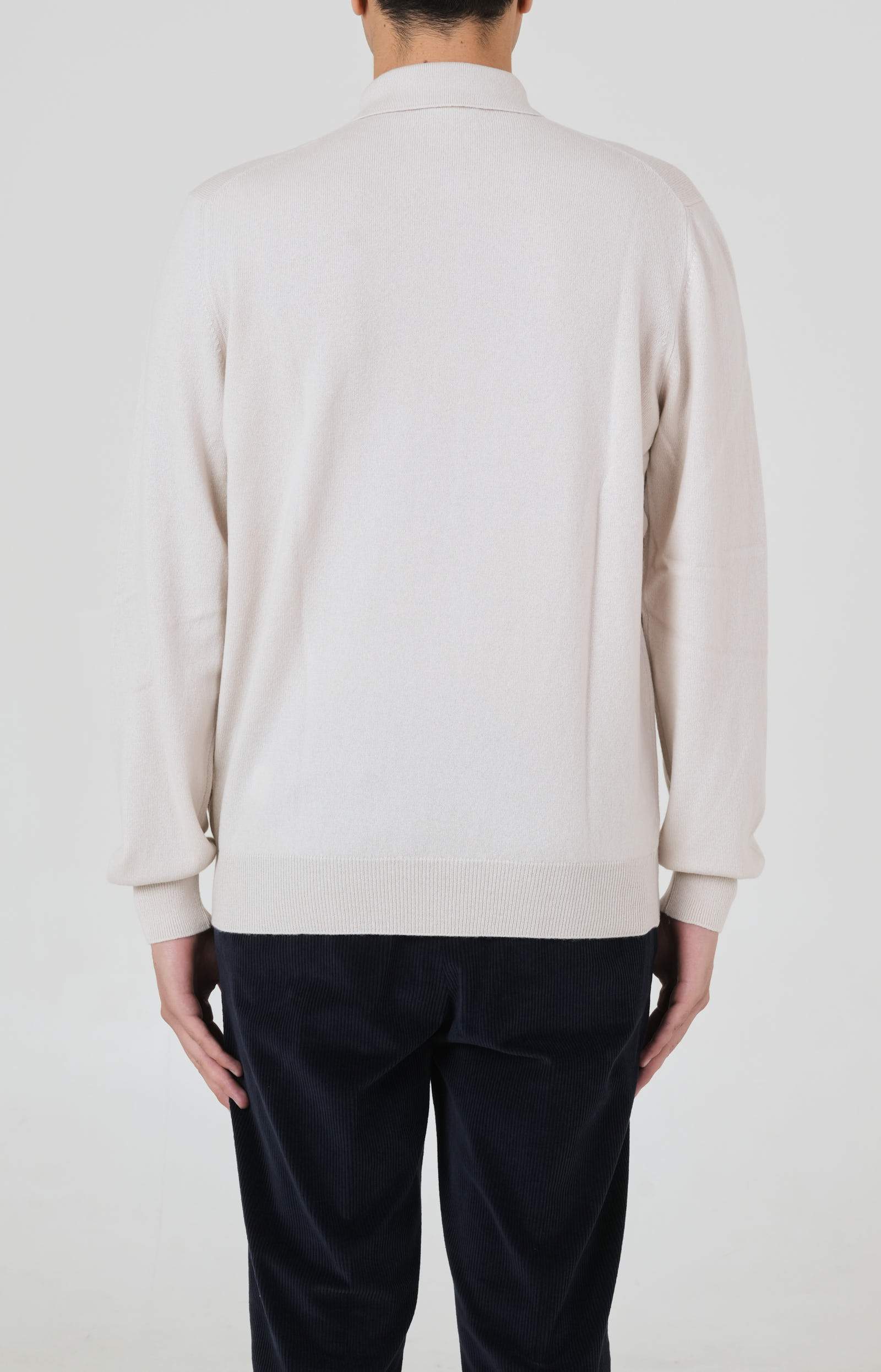 Wool and cashmere polo shirt