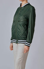 Bomber zip sfoderato in tessuto tecnico