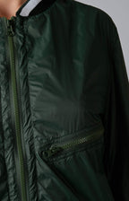 Bomber zip sfoderato in tessuto tecnico