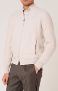 Bomber zip in lana e cashmere