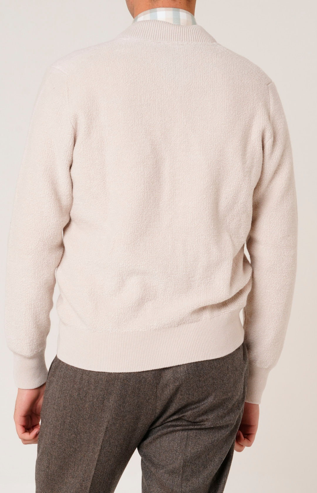 Bomber zip in lana e cashmere