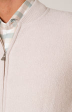 Bomber zip in lana e cashmere