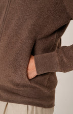 Bomber zip in lana e cashmere