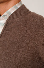 Bomber zip in lana e cashmere