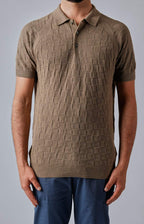 Polo manica corta in spugna canestrata