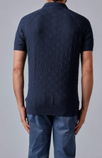 Short-sleeved terry polo shirt