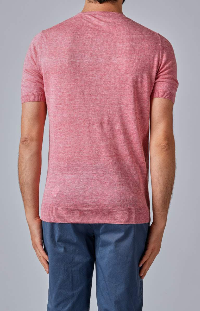 Short-sleeved T-shirt in ultra-light linen jersey