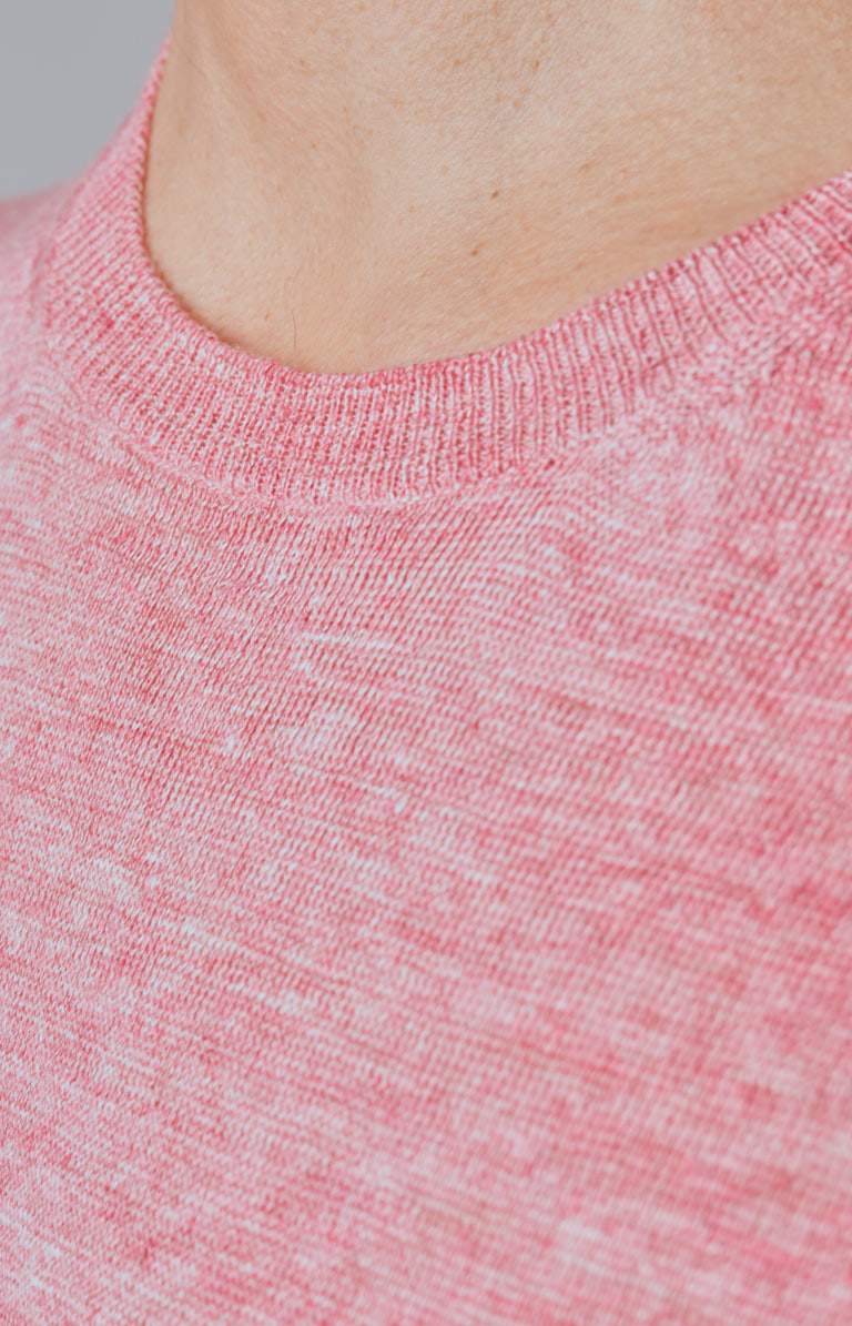 Short-sleeved T-shirt in ultra-light linen jersey