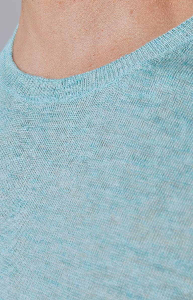 Short-sleeved T-shirt in ultra-light linen jersey