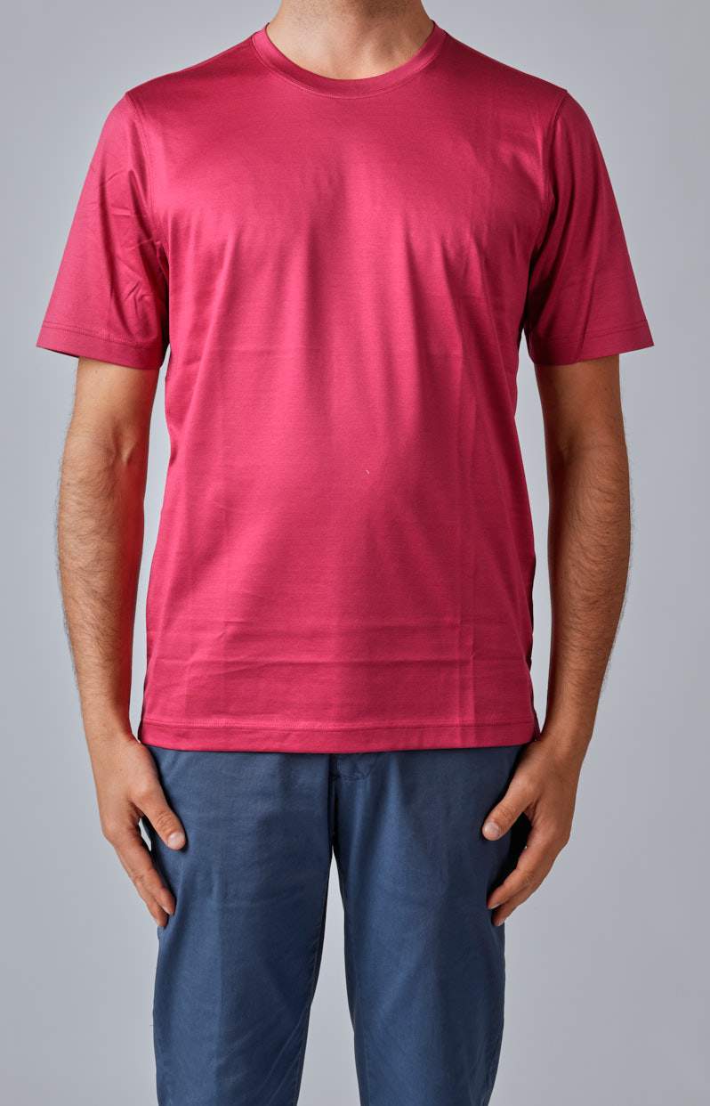 Short-sleeved T-shirt in ultra-light Scottish yarn