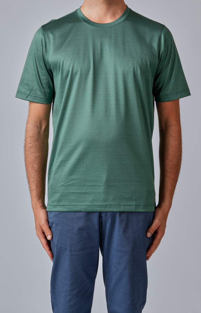 Short-sleeved T-shirt in ultra-light Scottish yarn