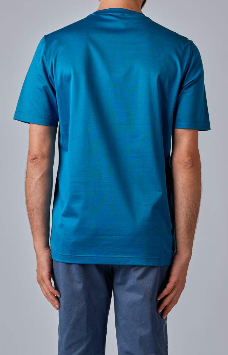 Short-sleeved T-shirt in ultra-light Scottish yarn