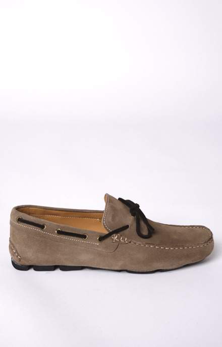 Suede boat moccasin