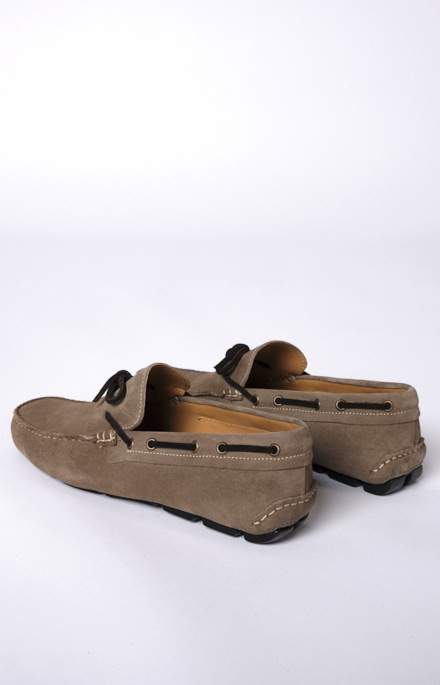 Suede boat moccasin