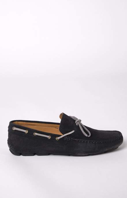 Suede boat moccasin