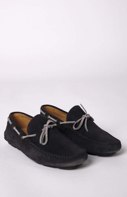 Mocassino barca in pelle scamosciata