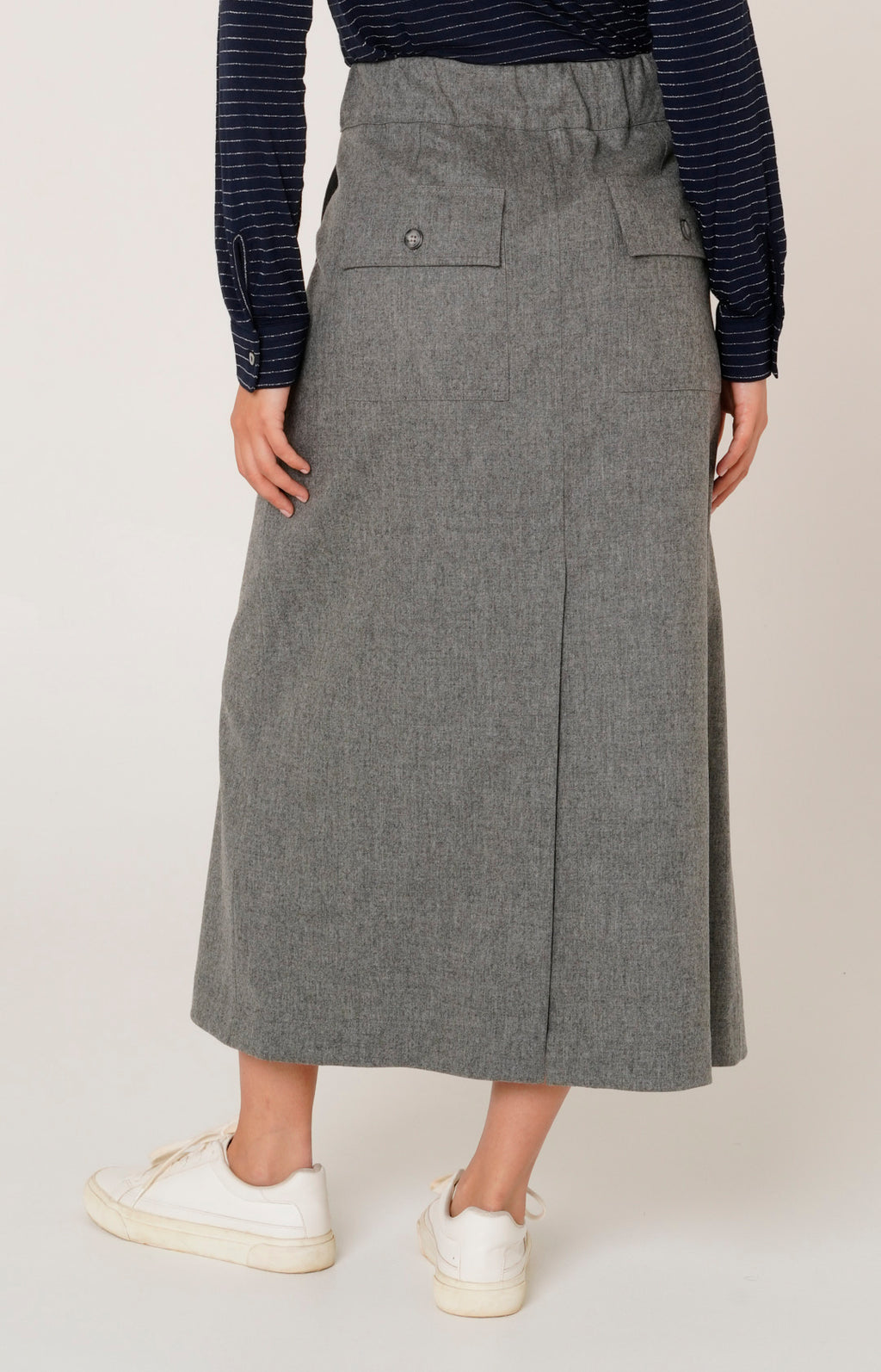 Gonna a portafoglio in lana e cashmere