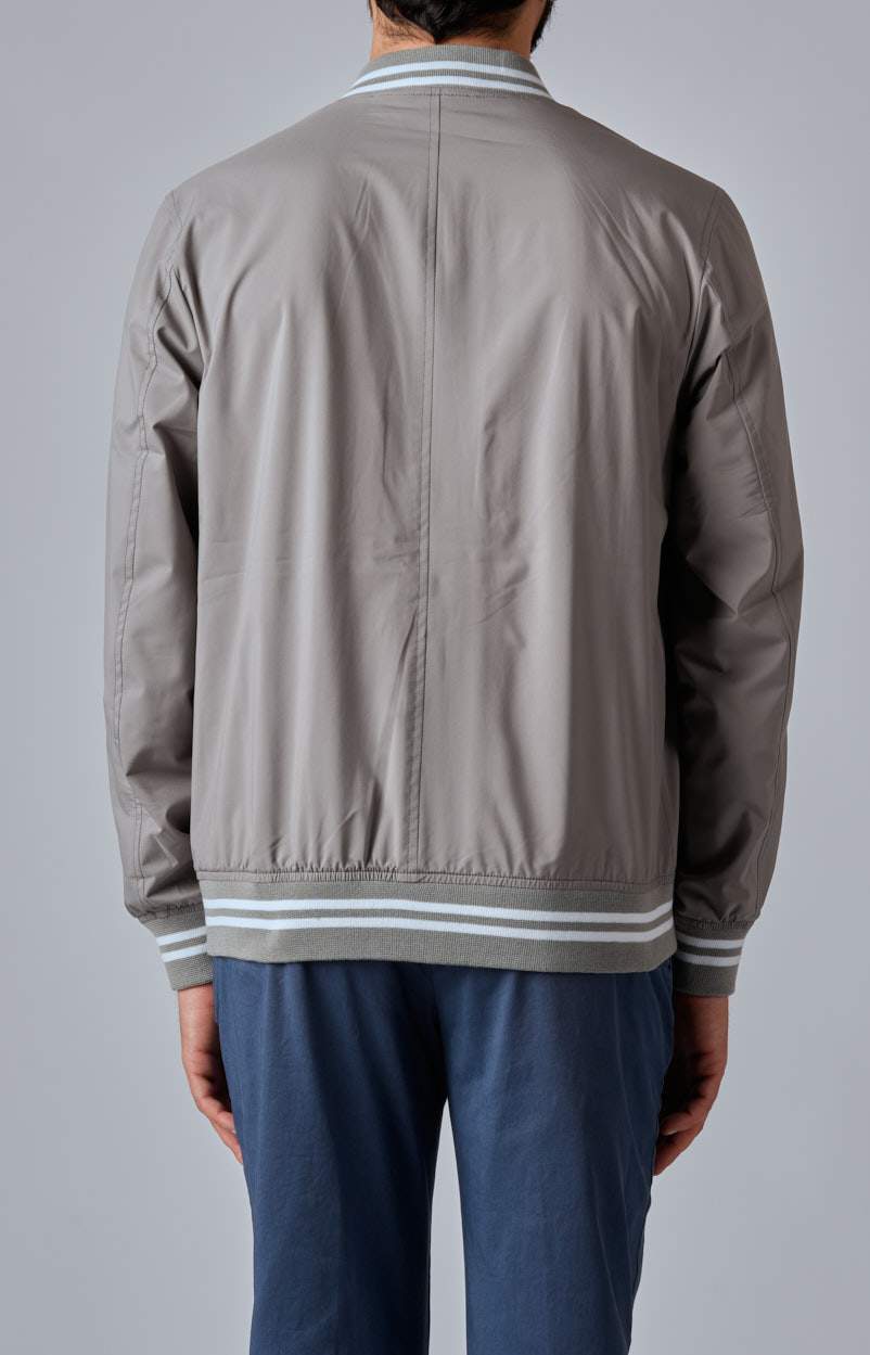Zip bomber jacket in technical fabric