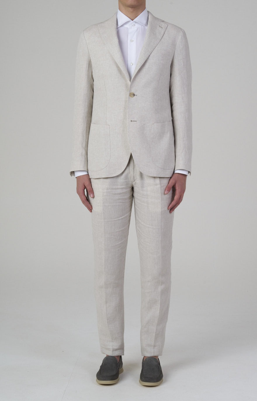 Linen suit with "leisure fit" trousers