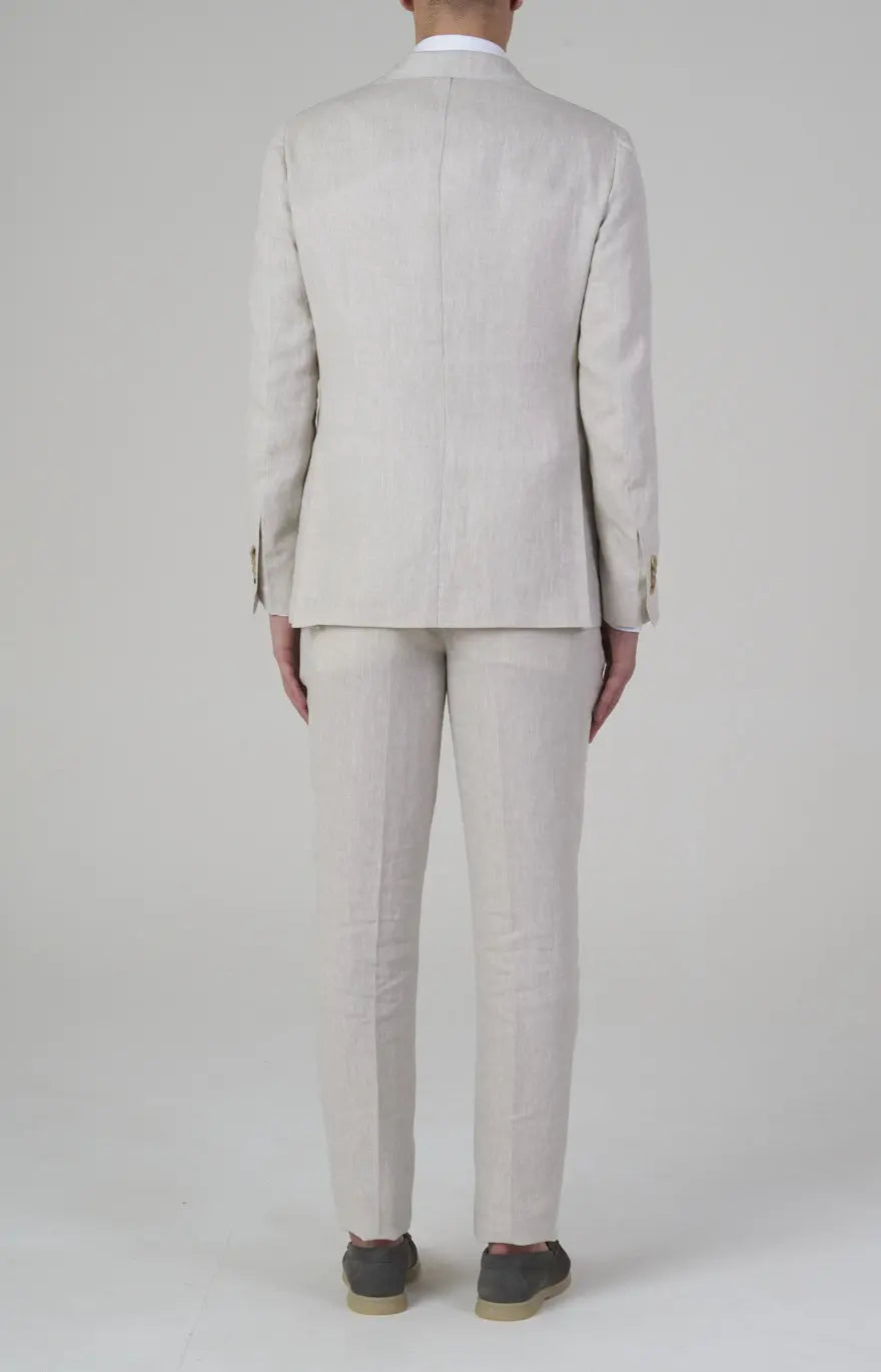 Linen suit with "leisure fit" trousers