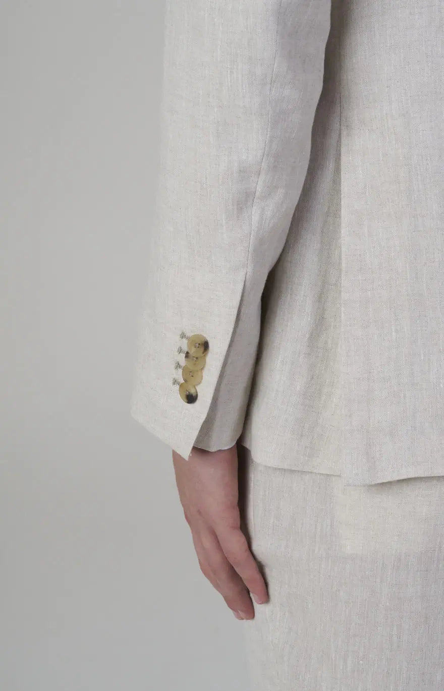 Linen suit with "leisure fit" trousers