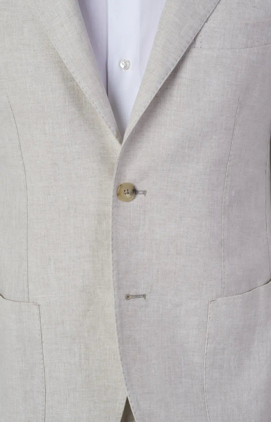 Linen suit with "leisure fit" trousers