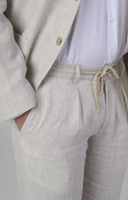 Linen suit with "leisure fit" trousers