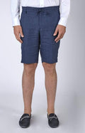 “Leisure fit” linen Bermuda shorts