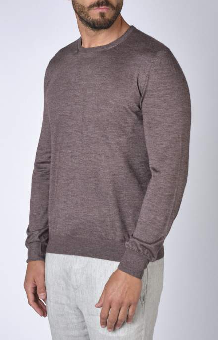Ultra-light cashmere and silk crewneck