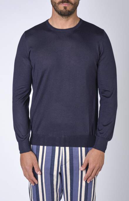 Ultra-light cashmere and silk crewneck