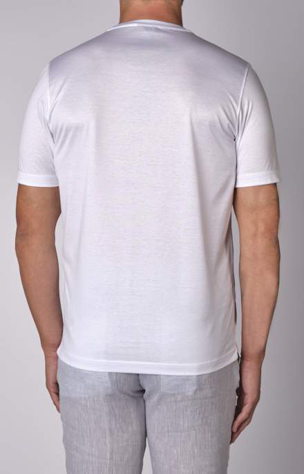Short-sleeved T-shirt in ultra-light Scottish yarn