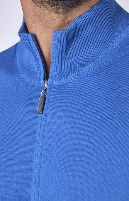 Cotton zip bomber jacket