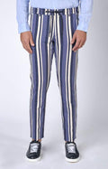 Striped “Leisure Fit” trousers