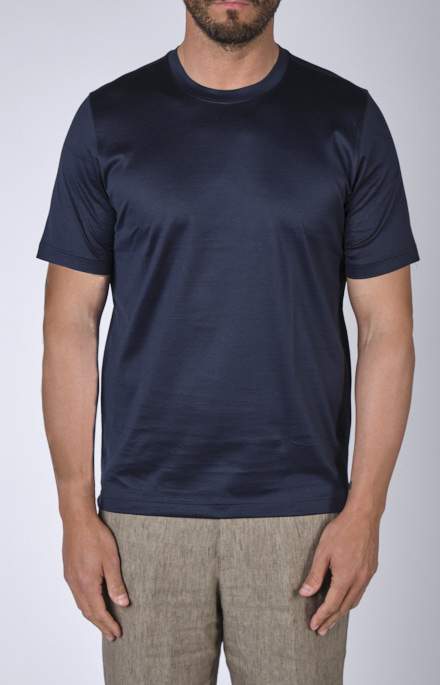 Short-sleeved T-shirt in ultra-light Scottish yarn