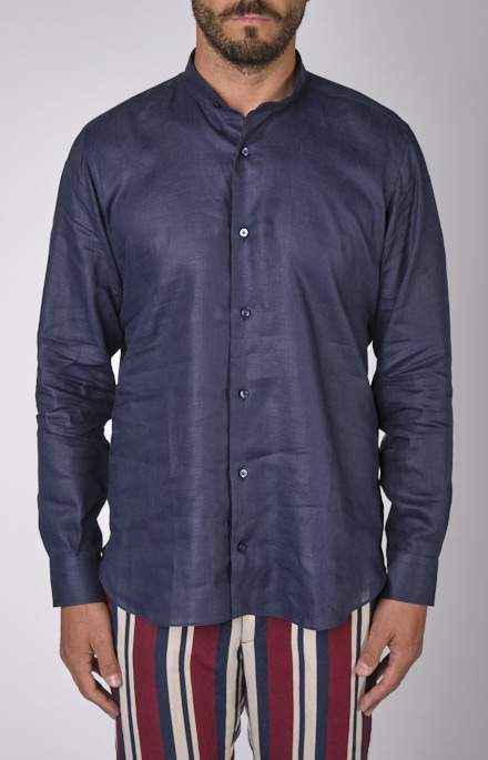 Camicia coreana in puro lino