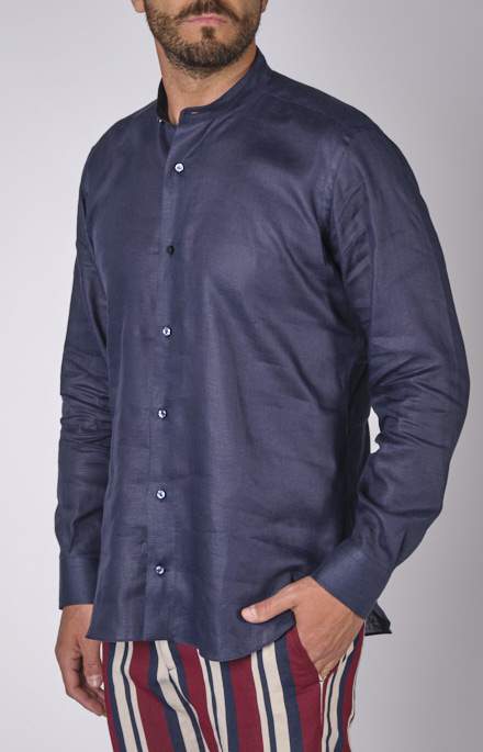 Camicia coreana in puro lino