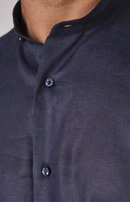 Camicia coreana in puro lino