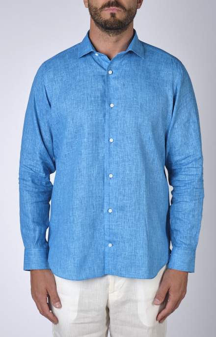 Linen shirt with French collar