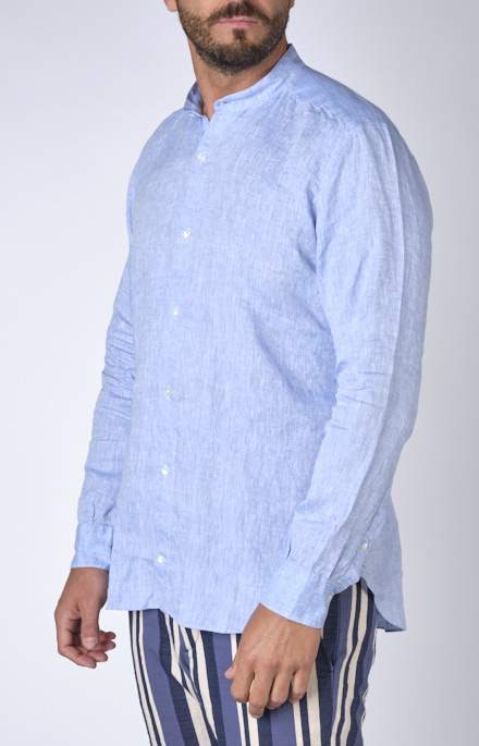 Camicia coreana in puro lino