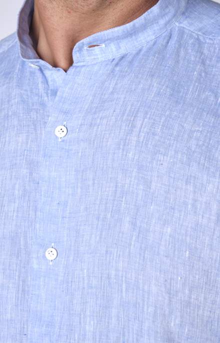 Camicia coreana in puro lino