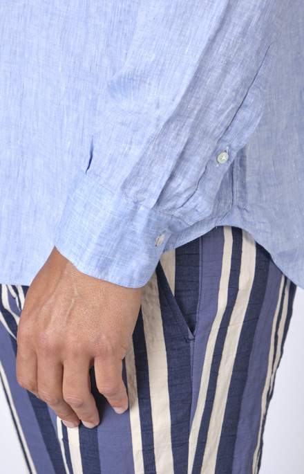 Camicia coreana in puro lino