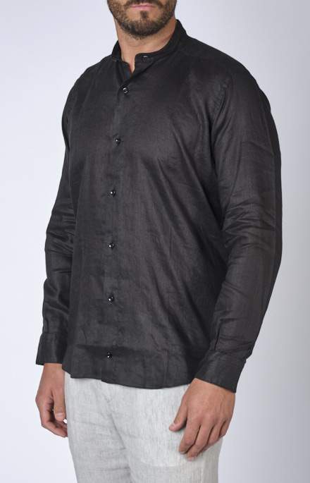 Camicia coreana in puro lino