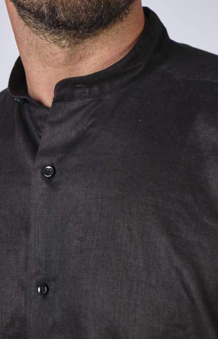 Camicia coreana in puro lino